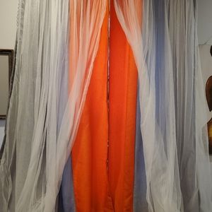 Retro Blackout Curtains-2 sets, orange or yellow